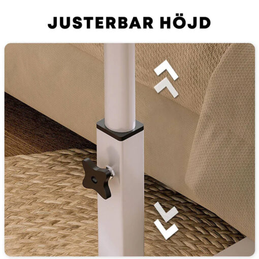 Fällbart & Justerbart Sängbord med Hjul – 60×40 cm - Bild 4